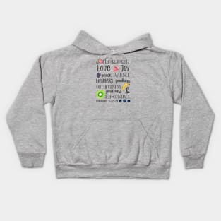 Fruit of the Spirit Bible Verse Art Kids Hoodie